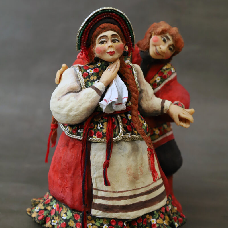 Ватная игрушка "Барыня в красном"